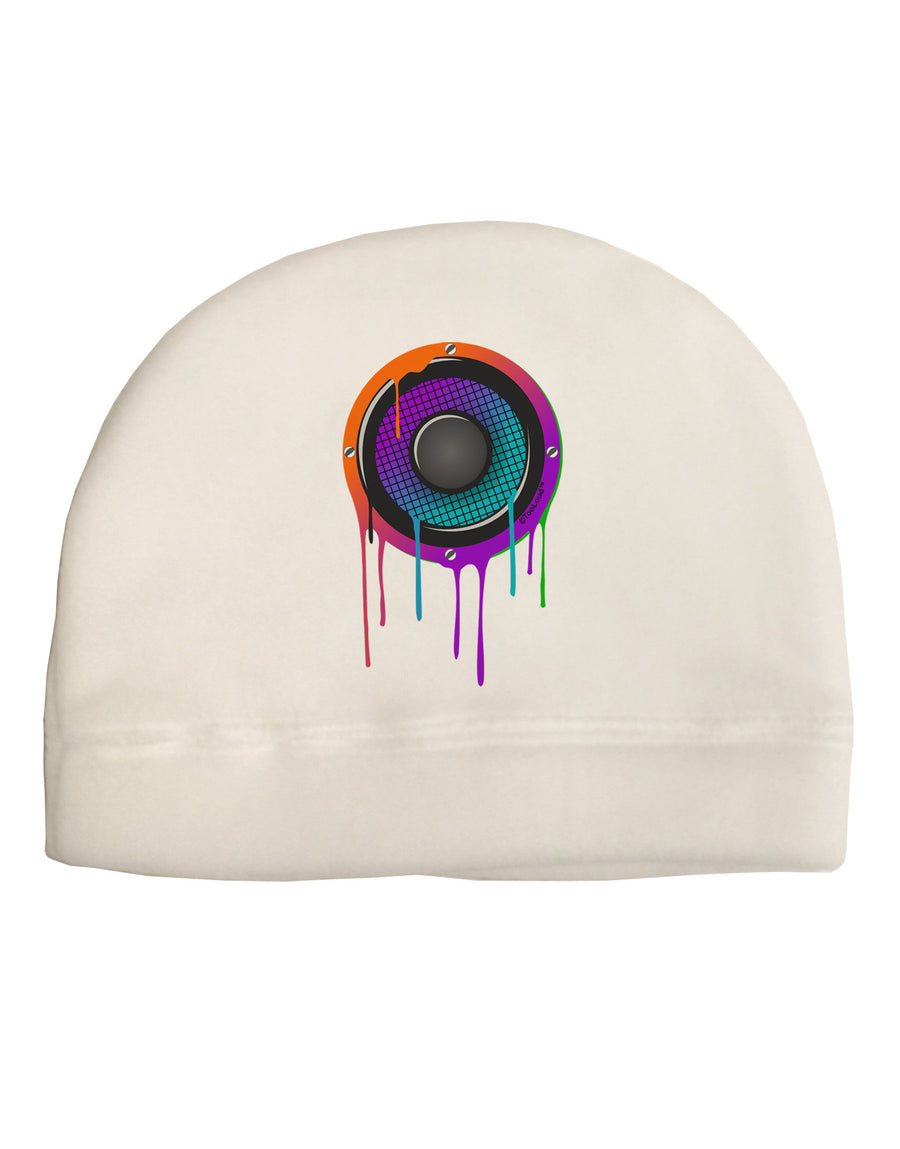 Paint Drips Speaker Adult Fleece Beanie Cap Hat-Beanie-TooLoud-White-One-Size-Fits-Most-Davson Sales