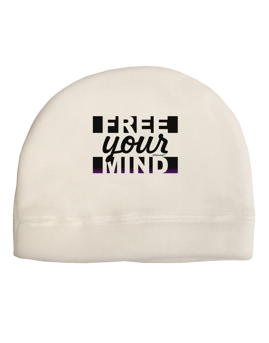 Free Your Mind Text Adult Fleece Beanie Cap Hat-Beanie-TooLoud-White-One-Size-Fits-Most-Davson Sales