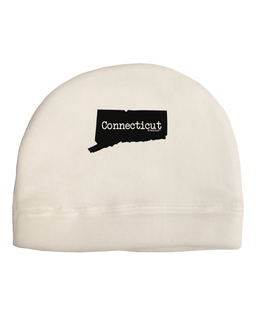 Connecticut - United States Shape Child Fleece Beanie Cap Hat by TooLoud-Beanie-TooLoud-White-One-Size-Fits-Most-Davson Sales