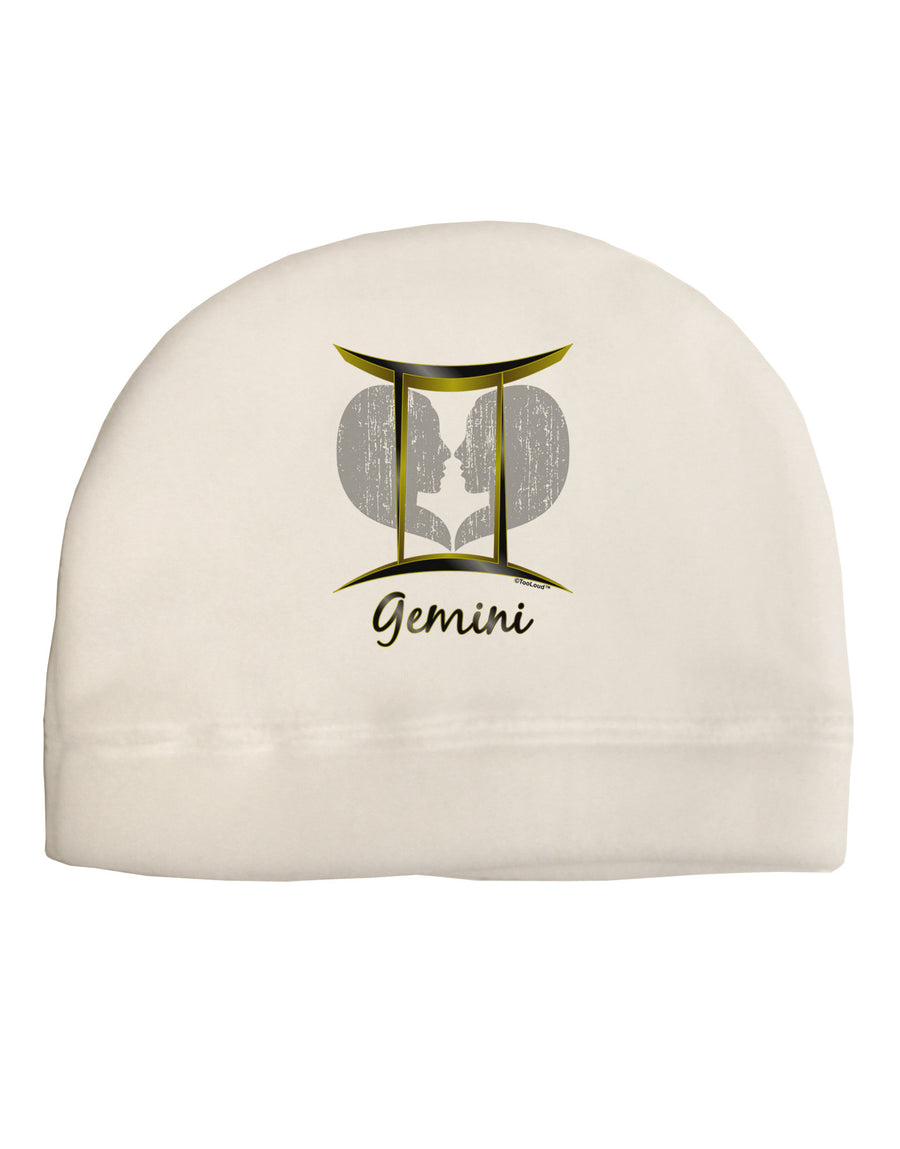 Gemini Symbol Adult Fleece Beanie Cap Hat-Beanie-TooLoud-White-One-Size-Fits-Most-Davson Sales