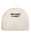 Good Lookin' Is Cookin' - Text Child Fleece Beanie Cap Hat-Beanie-TooLoud-White-One-Size-Fits-Most-Davson Sales