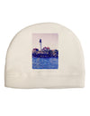 Watercolor Lighthouse 2 Child Fleece Beanie Cap Hat-Beanie-TooLoud-White-One-Size-Fits-Most-Davson Sales