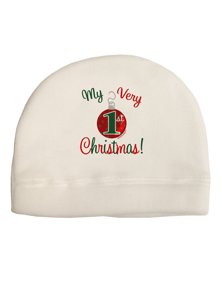 My Very 1st Christmas Adult Fleece Beanie Cap Hat-Beanie-TooLoud-White-One-Size-Fits-Most-Davson Sales