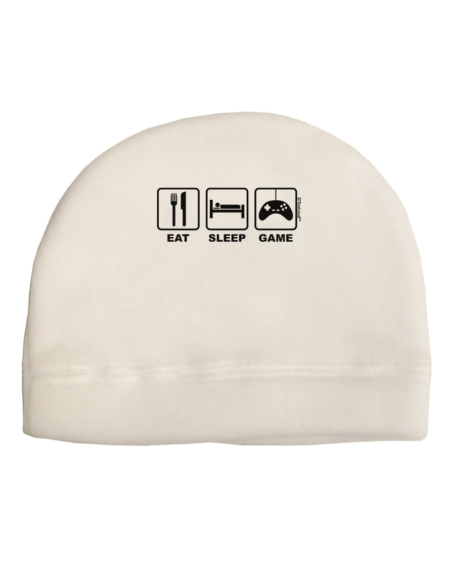 Eat Sleep Game Design Child Fleece Beanie Cap Hat by TooLoud-Beanie-TooLoud-White-One-Size-Fits-Most-Davson Sales