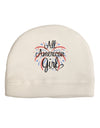All American Girl - Fireworks and Heart Adult Fleece Beanie Cap Hat by TooLoud