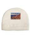 Colorado Mtn Sunset Adult Fleece Beanie Cap Hat-Beanie-TooLoud-White-One-Size-Fits-Most-Davson Sales