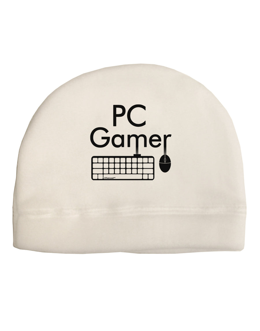 PC Gamer BnW Adult Fleece Beanie Cap Hat-Beanie-TooLoud-White-One-Size-Fits-Most-Davson Sales