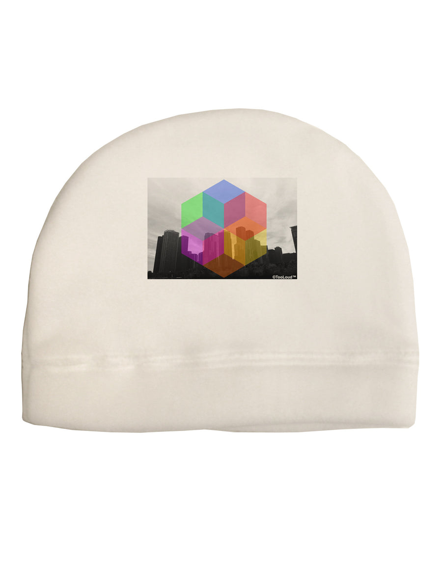 Chicago Abstract Child Fleece Beanie Cap Hat-Beanie-TooLoud-White-One-Size-Fits-Most-Davson Sales