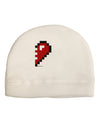 Couples Pixel Heart Design - Right Adult Fleece Beanie Cap Hat by TooLoud-Beanie-TooLoud-White-One-Size-Fits-Most-Davson Sales