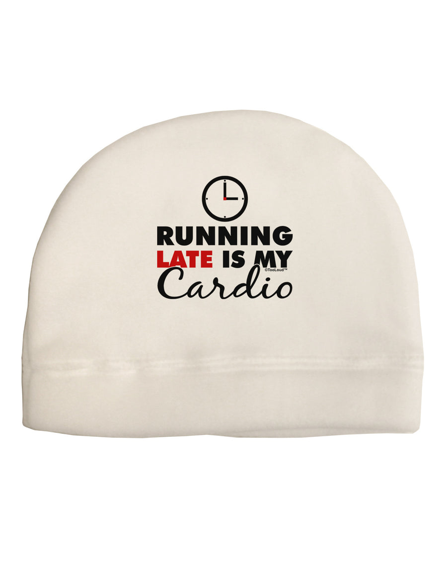 Running Late Is My Cardio Child Fleece Beanie Cap Hat-Beanie-TooLoud-White-One-Size-Fits-Most-Davson Sales