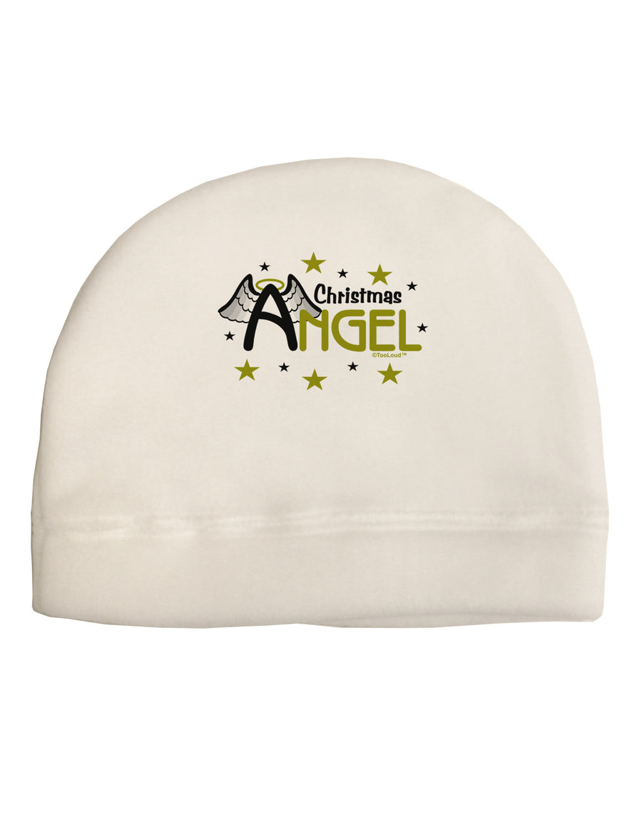 Christmas Angel Text Adult Fleece Beanie Cap Hat-Beanie-TooLoud-White-One-Size-Fits-Most-Davson Sales