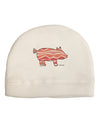 Bacon Pig Silhouette Adult Fleece Beanie Cap Hat by TooLoud-Beanie-TooLoud-White-One-Size-Fits-Most-Davson Sales