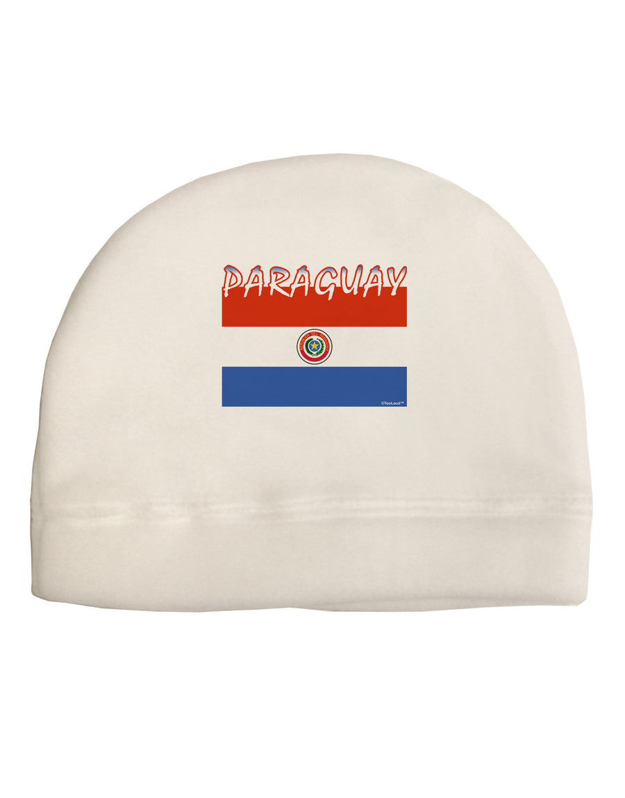 Paraguay Flag Child Fleece Beanie Cap Hat-Beanie-TooLoud-White-One-Size-Fits-Most-Davson Sales