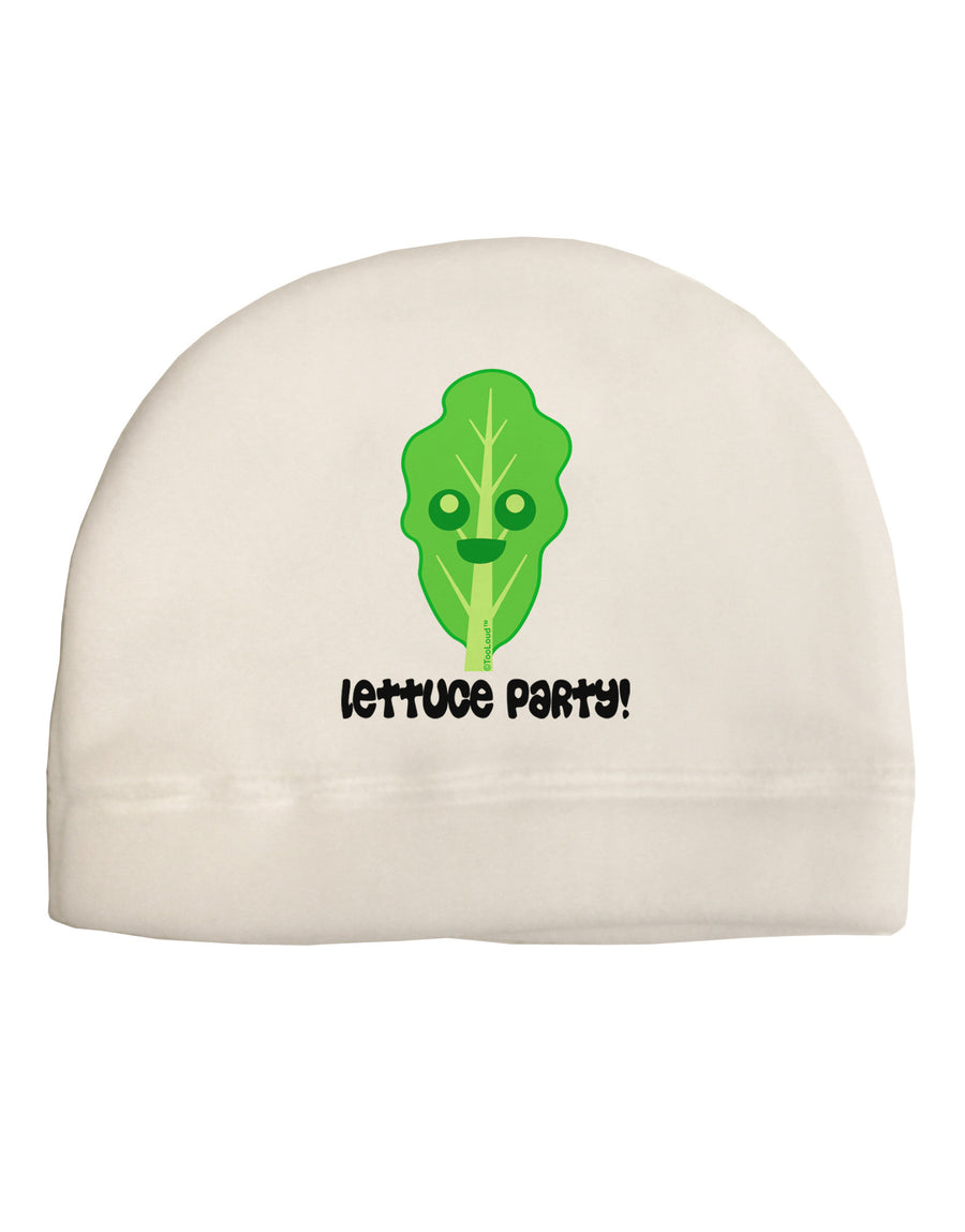 Cute Lettuce - Lettuce Party Adult Fleece Beanie Cap Hat by TooLoud-Beanie-TooLoud-White-One-Size-Fits-Most-Davson Sales