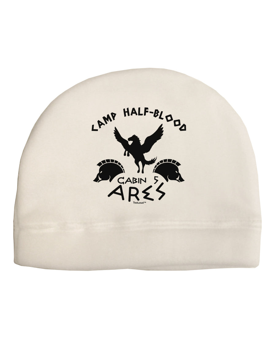 Camp Half Blood Cabin 5 Ares Adult Fleece Beanie Cap Hat by-Beanie-TooLoud-White-One-Size-Fits-Most-Davson Sales