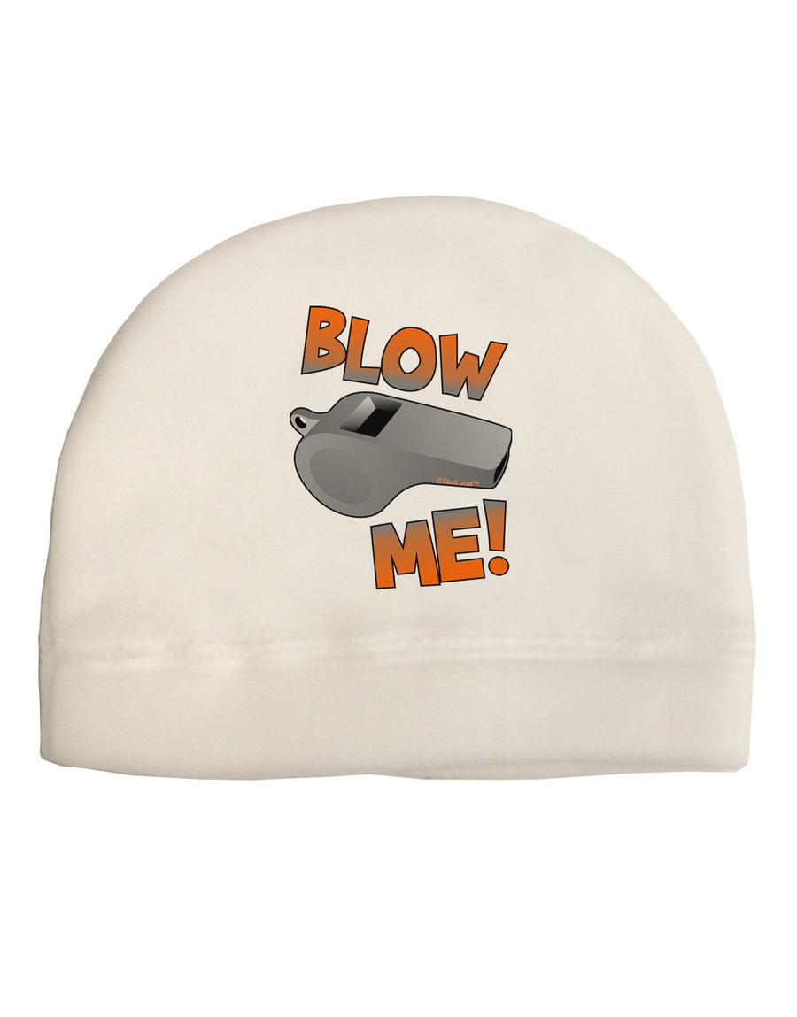 Blow Me Whistle Adult Fleece Beanie Cap Hat-Beanie-TooLoud-White-One-Size-Fits-Most-Davson Sales