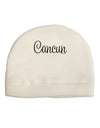 Cancun Mexico - Script Text Child Fleece Beanie Cap Hat-Beanie-TooLoud-White-One-Size-Fits-Most-Davson Sales