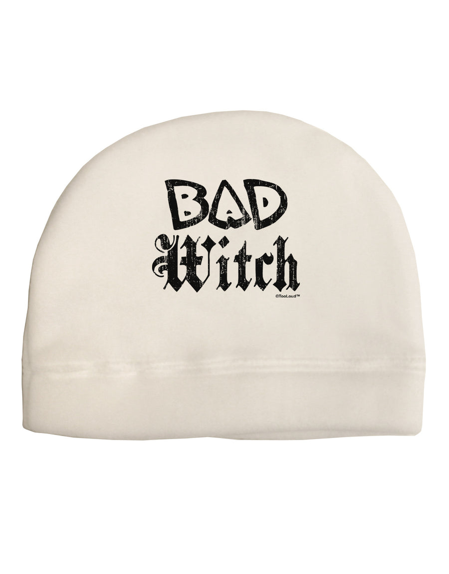 Bad Witch Distressed Adult Fleece Beanie Cap Hat-Beanie-TooLoud-White-One-Size-Fits-Most-Davson Sales