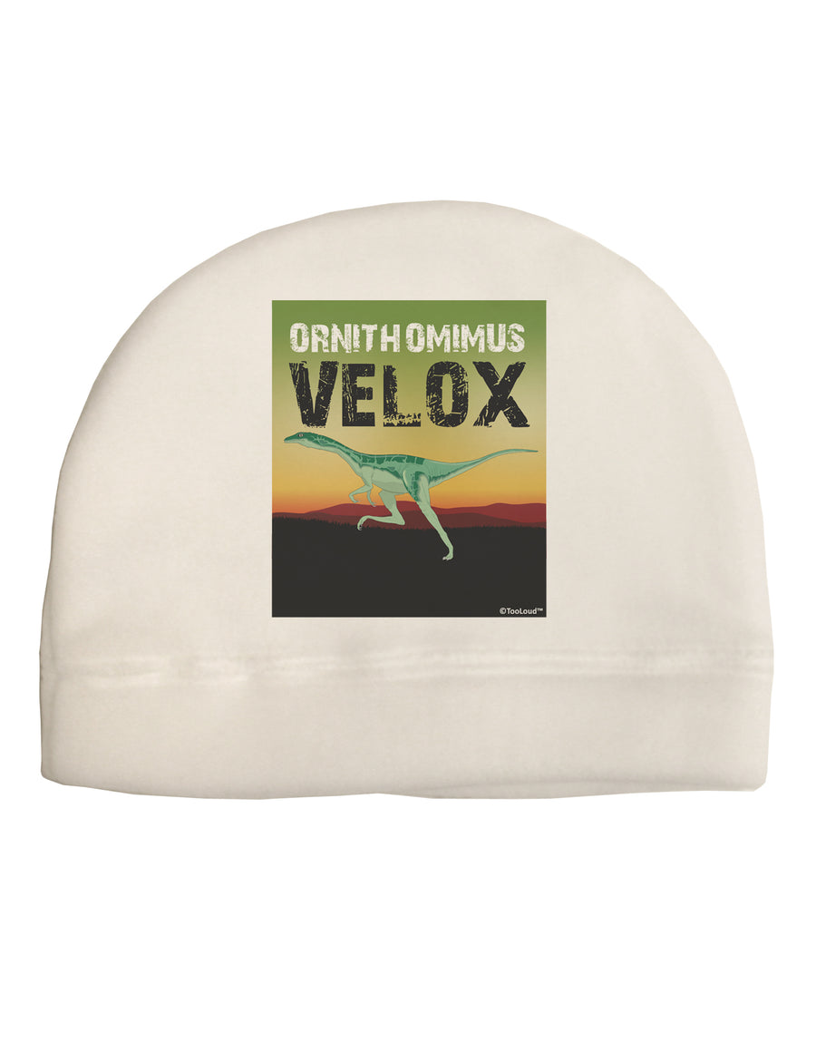 Ornithomimus Velox - With Name Child Fleece Beanie Cap Hat by TooLoud-Beanie-TooLoud-White-One-Size-Fits-Most-Davson Sales