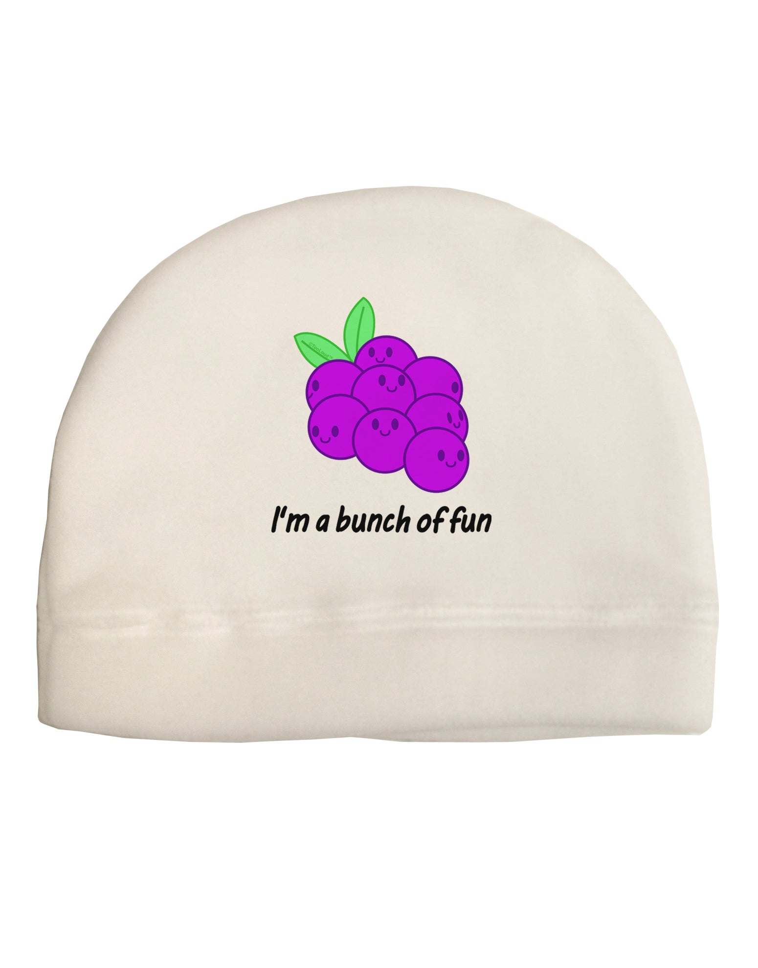 Grapes - I'm a Bunch of Fun Adult Fleece Beanie Cap Hat-Beanie-TooLoud-White-One-Size-Fits-Most-Davson Sales