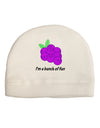 Grapes - I'm a Bunch of Fun Adult Fleece Beanie Cap Hat-Beanie-TooLoud-White-One-Size-Fits-Most-Davson Sales