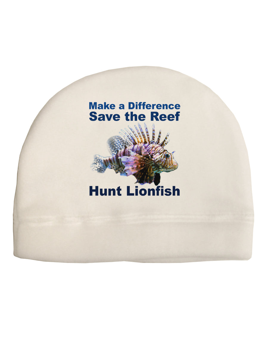 Save the Reef - Hunt Lionfish Child Fleece Beanie Cap Hat by TooLoud-Beanie-TooLoud-White-One-Size-Fits-Most-Davson Sales