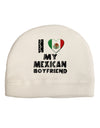 I Heart My Mexican Boyfriend Adult Fleece Beanie Cap Hat by TooLoud-Beanie-TooLoud-White-One-Size-Fits-Most-Davson Sales