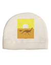 Jurassic Dinosaur Sunrise Adult Fleece Beanie Cap Hat by TooLoud-Beanie-TooLoud-White-One-Size-Fits-Most-Davson Sales