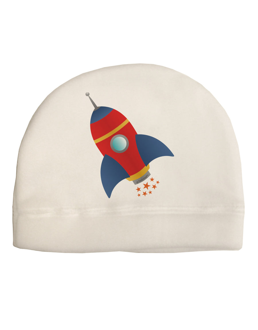 Space Rocket Ship and Stars Child Fleece Beanie Cap Hat by TooLoud-Beanie-TooLoud-White-One-Size-Fits-Most-Davson Sales