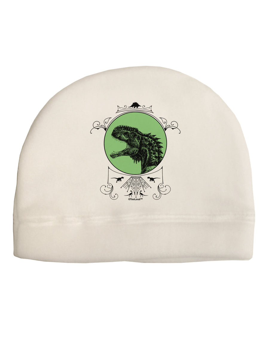 Jurassic Dinosaur Face Adult Fleece Beanie Cap Hat by TooLoud-Beanie-TooLoud-White-One-Size-Fits-Most-Davson Sales