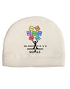 Balance Your Goals Adult Fleece Beanie Cap Hat-Beanie-TooLoud-White-One-Size-Fits-Most-Davson Sales