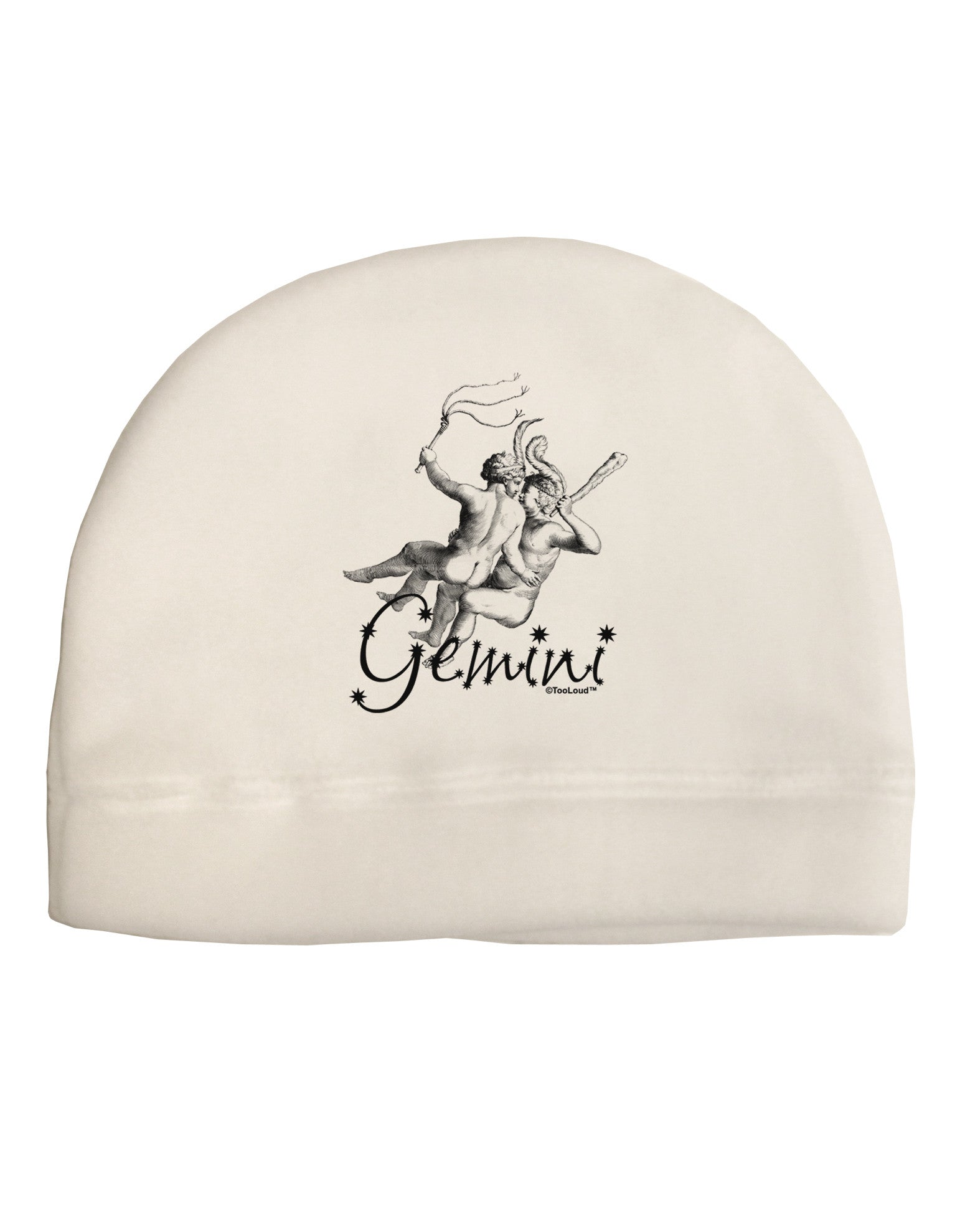 Gemini Illustration Adult Fleece Beanie Cap Hat-Beanie-TooLoud-White-One-Size-Fits-Most-Davson Sales