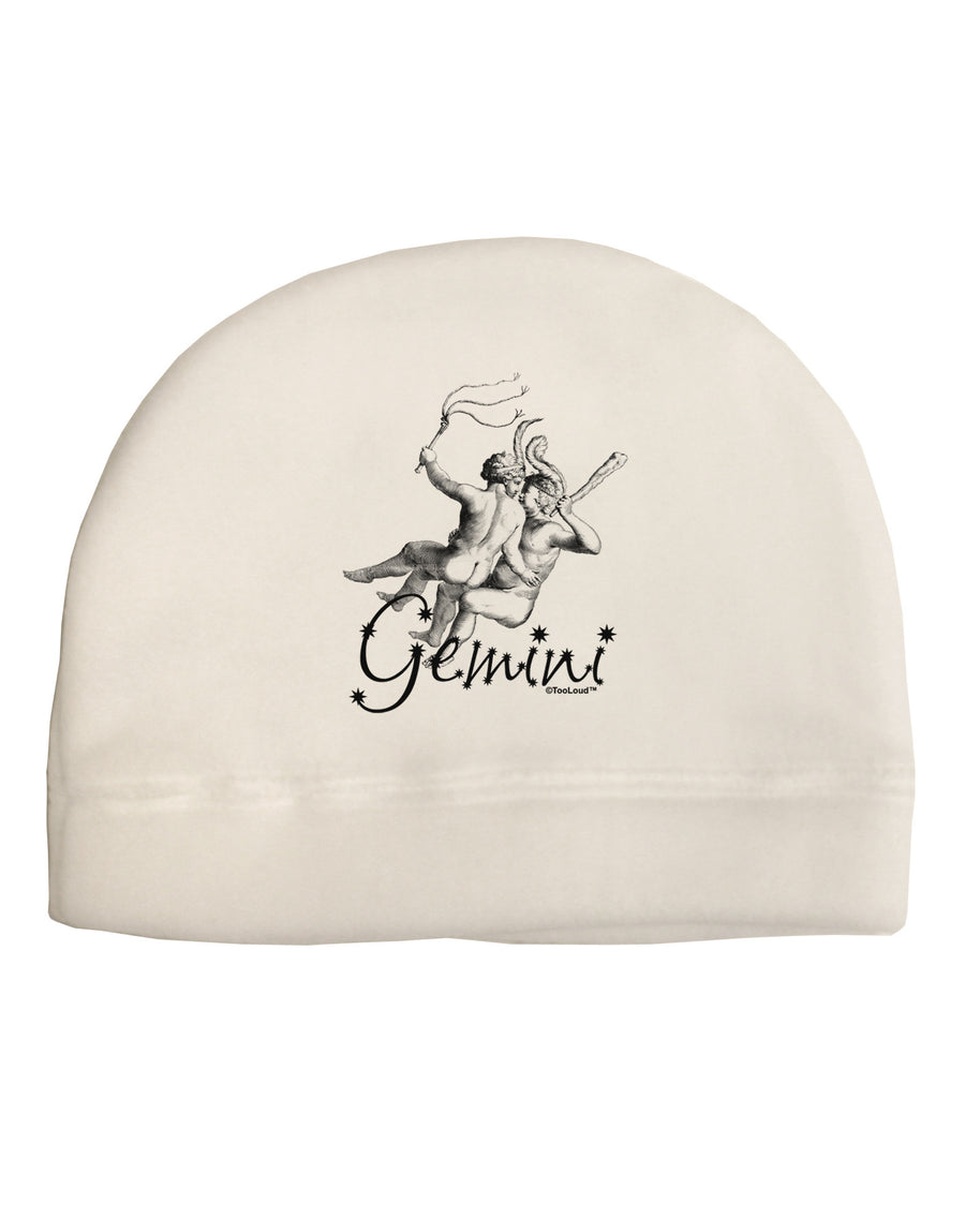 Gemini Illustration Adult Fleece Beanie Cap Hat-Beanie-TooLoud-White-One-Size-Fits-Most-Davson Sales