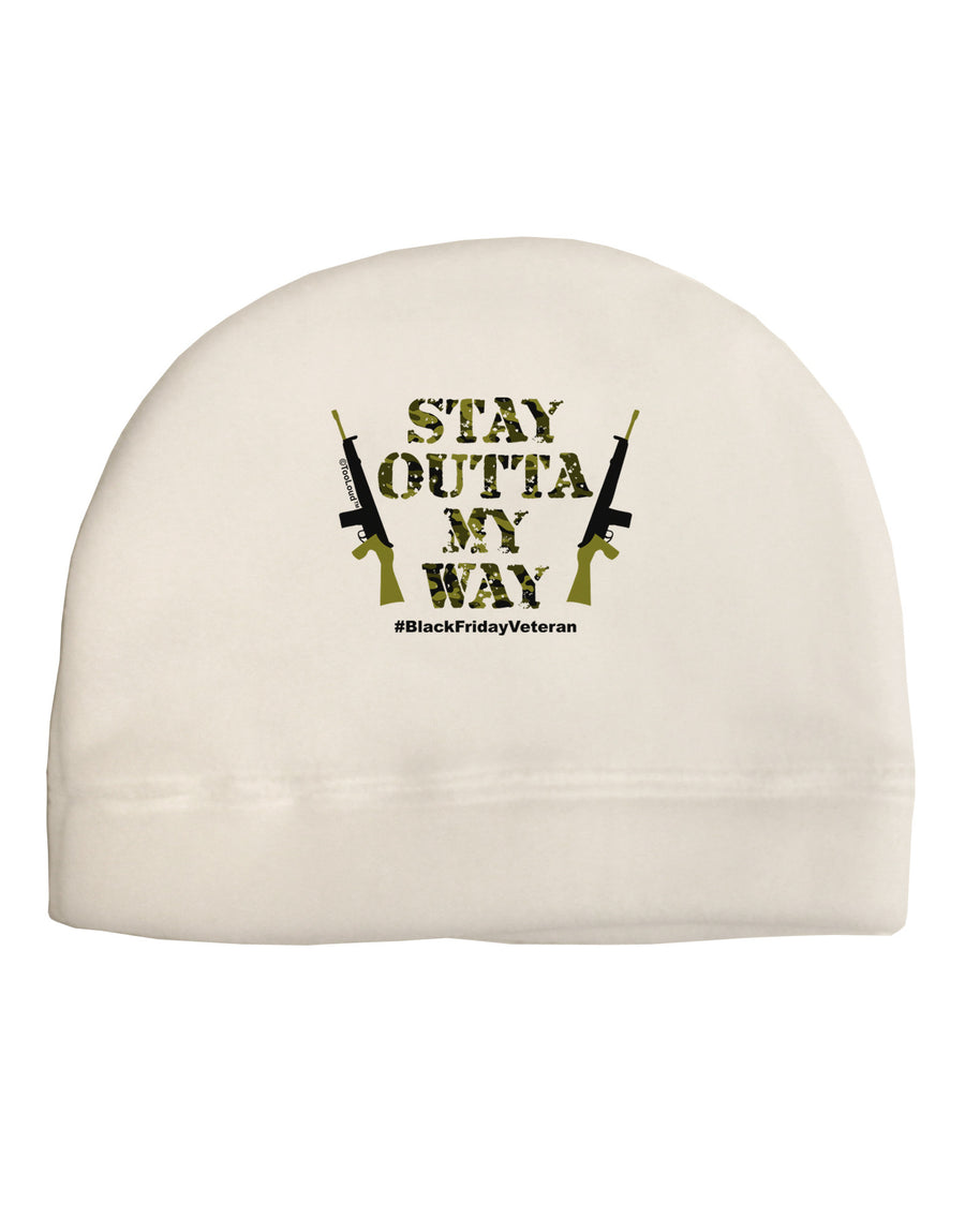 Black Friday Vet - Outta My Way Adult Fleece Beanie Cap Hat-Beanie-TooLoud-White-One-Size-Fits-Most-Davson Sales