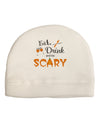 Eat Drink Scary Black Adult Fleece Beanie Cap Hat-Beanie-TooLoud-White-One-Size-Fits-Most-Davson Sales