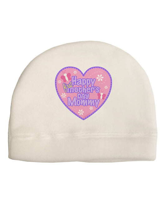 Happy First Mother's Day Mommy - Pink Adult Fleece Beanie Cap Hat by TooLoud-Beanie-TooLoud-White-One-Size-Fits-Most-Davson Sales