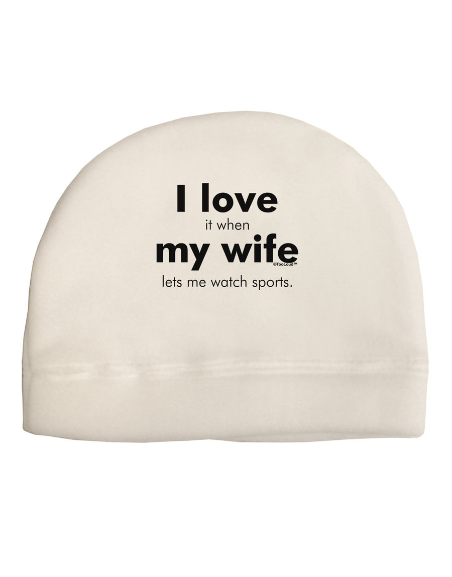 I Love My Wife - Sports Adult Fleece Beanie Cap Hat-Beanie-TooLoud-White-One-Size-Fits-Most-Davson Sales