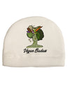 Vegan Badass Child Fleece Beanie Cap Hat-Beanie-TooLoud-White-One-Size-Fits-Most-Davson Sales