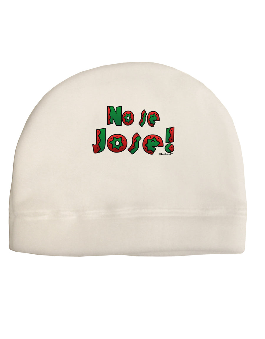 No Se Jose Child Fleece Beanie Cap Hat-Beanie-TooLoud-White-One-Size-Fits-Most-Davson Sales