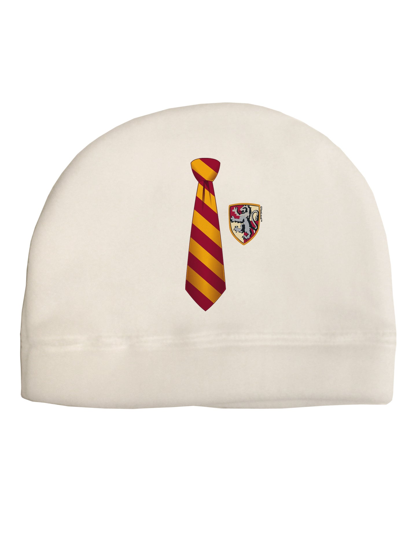Wizard Tie Red and Yellow Adult Fleece Beanie Cap Hat-Beanie-TooLoud-White-One-Size-Fits-Most-Davson Sales