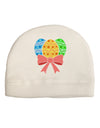 Easter Eggs With Bow Adult Fleece Beanie Cap Hat by TooLoud-Beanie-TooLoud-White-One-Size-Fits-Most-Davson Sales