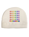 Pandamonium Rainbow Pandas Adult Fleece Beanie Cap Hat by TooLoud-Beanie-TooLoud-White-One-Size-Fits-Most-Davson Sales