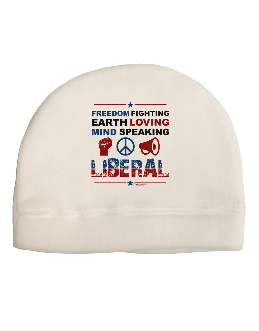 Freedom Fighting Liberal Adult Fleece Beanie Cap Hat-Beanie-TooLoud-White-One-Size-Fits-Most-Davson Sales