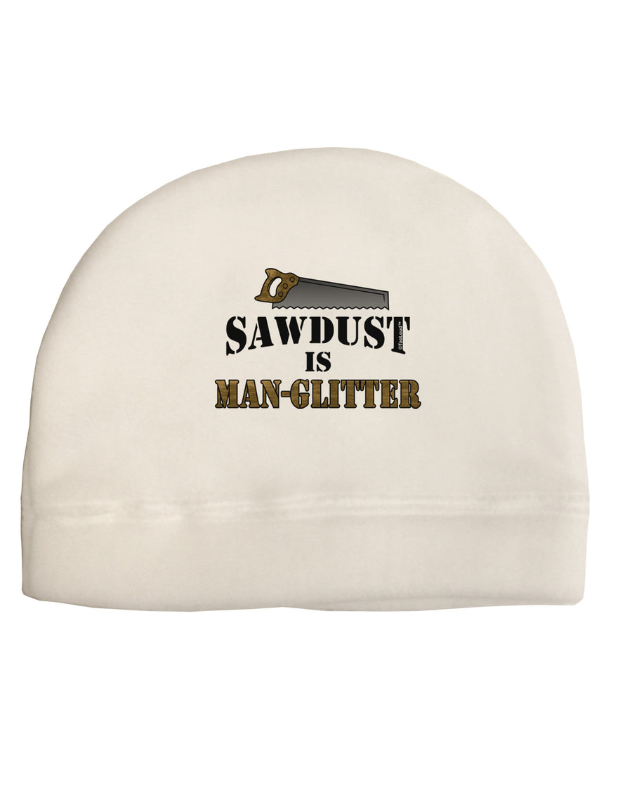 Sawdust is Man Glitter Child Fleece Beanie Cap Hat by TooLoud-Beanie-TooLoud-White-One-Size-Fits-Most-Davson Sales