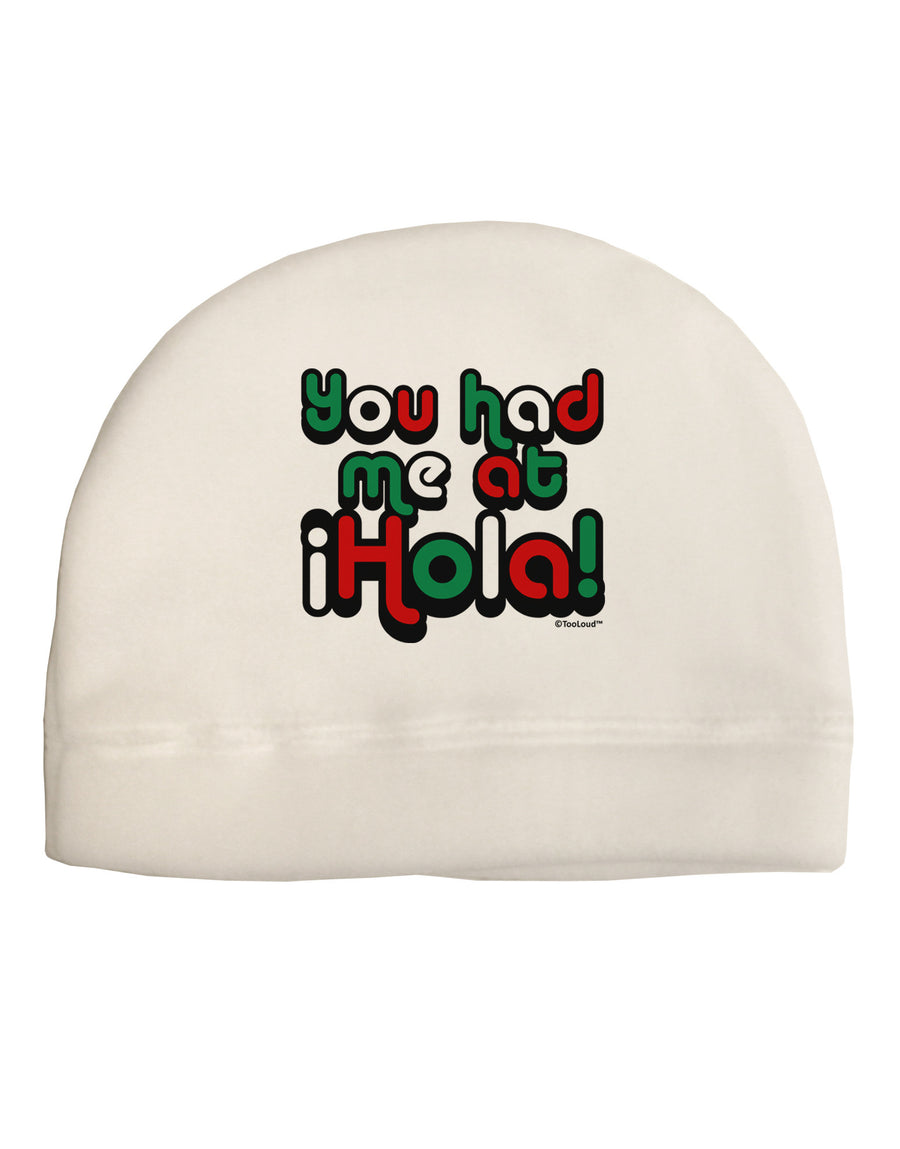 You Had Me at Hola - Mexican Flag Colors Child Fleece Beanie Cap Hat by TooLoud-Beanie-TooLoud-White-One-Size-Fits-Most-Davson Sales