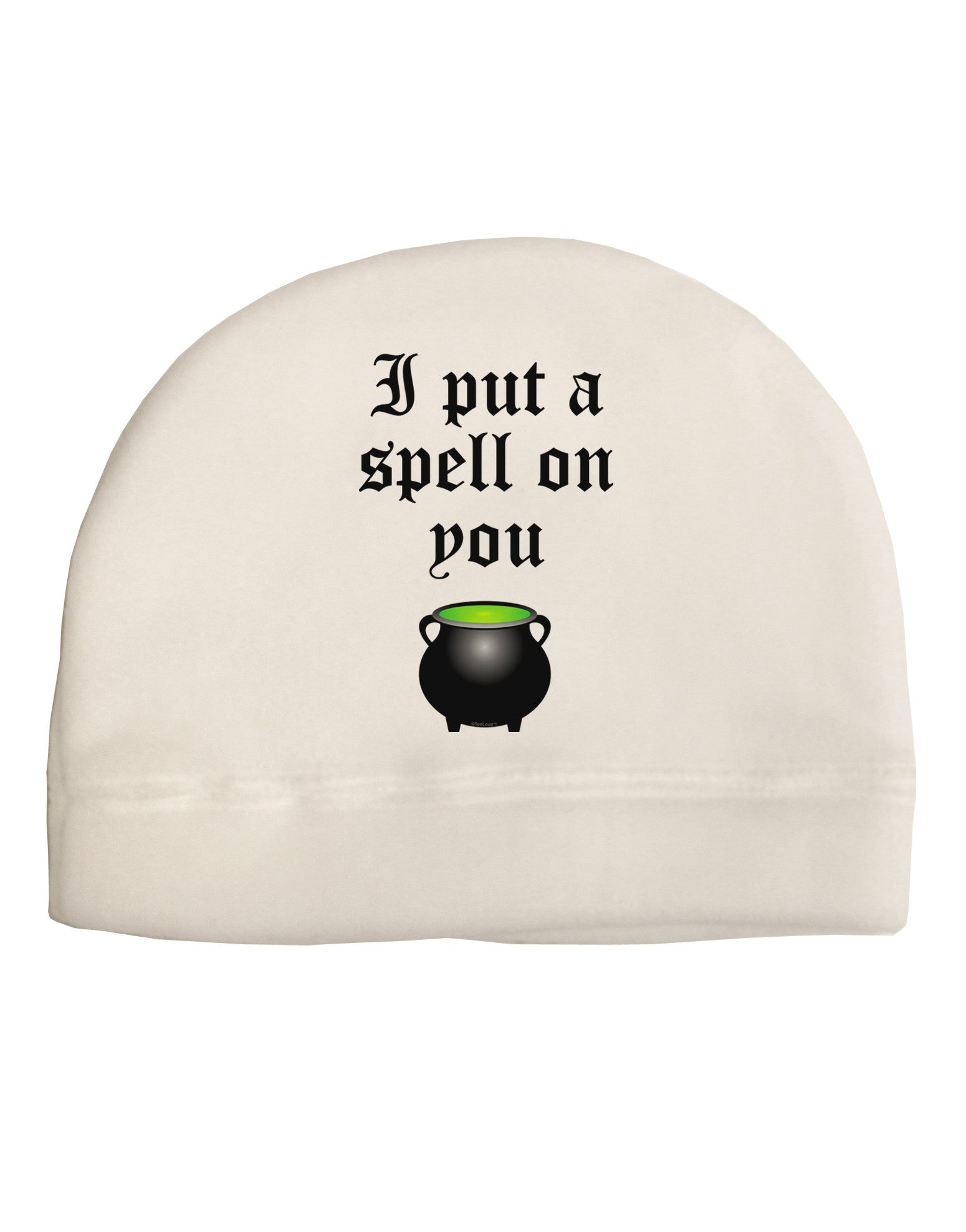 I Put A Spell On You Witches Cauldron Halloween Adult Fleece Beanie Cap Hat-Beanie-TooLoud-White-One-Size-Fits-Most-Davson Sales