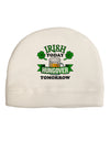 Irish Today Hungover Tomorrow Adult Fleece Beanie Cap Hat-Beanie-TooLoud-White-One-Size-Fits-Most-Davson Sales