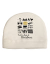 12 Days of Christmas Text Color Adult Fleece Beanie Cap Hat-Beanie-TooLoud-White-One-Size-Fits-Most-Davson Sales