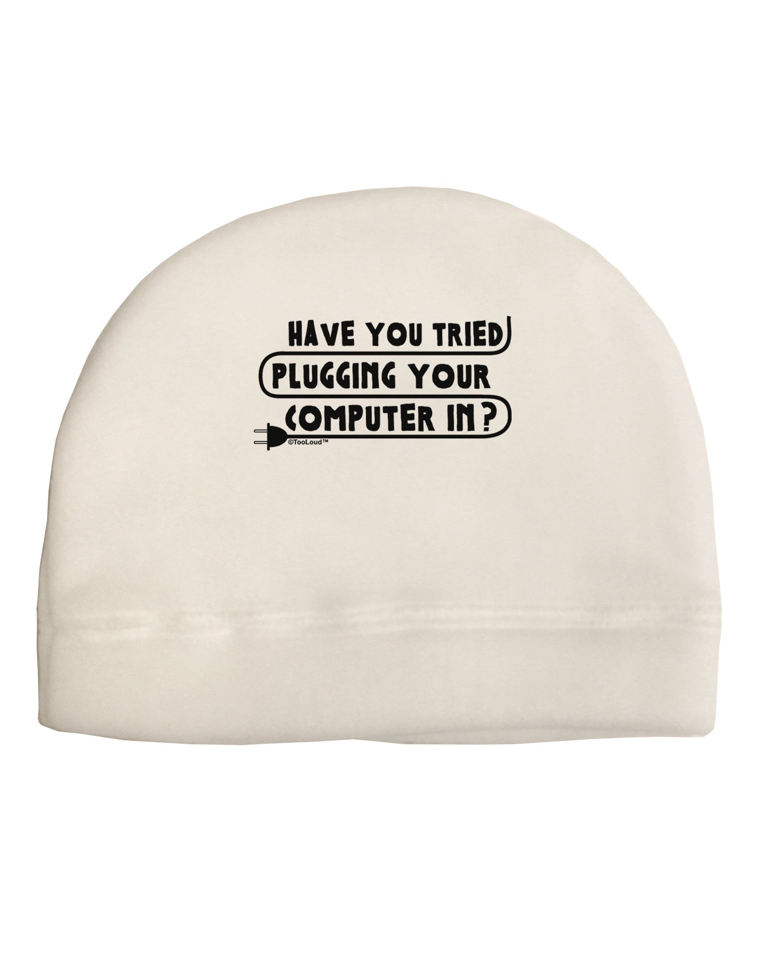 Plugging Your Computer In Adult Fleece Beanie Cap Hat-Beanie-TooLoud-White-One-Size-Fits-Most-Davson Sales