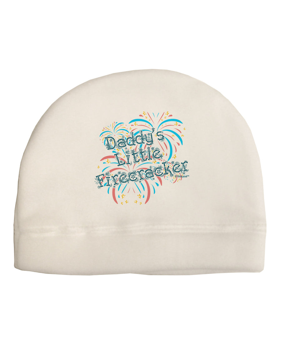 Daddy's Little Firecracker Adult Fleece Beanie Cap Hat-Beanie-TooLoud-White-One-Size-Fits-Most-Davson Sales